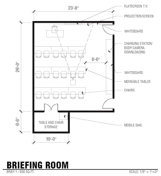 A component diagram graphically confirms the space needs assessment. This depiction makes it easier for the client to comprehend and confirm the needs and size of a space.