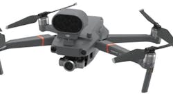 The DJI Mavic -2 can come with an extra zoom lense and a loudspeaker.