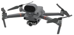 The DJI Mavic -2 can come with an extra zoom lense and a loudspeaker. The DJI Mavic -2 can come with an extra zoom lense and a loudspeaker.