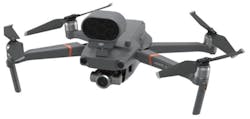 The DJI Mavic -2 can come with an extra zoom lense and a loudspeaker.