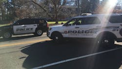 Police cars parked outside Ben Franklin Elementary School in Lawrence Township, Mercer County on Friday. Police cars parked outside Ben Franklin Elementary School in Lawrence Township, Mercer County on Friday.
