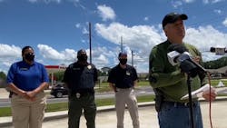 East Baton Rouge Sheriff Gautreaux gives update on suspect shot dead today after he shot at deputies and led multiple agencies on a manhunt. East Baton Rouge Sheriff Gautreaux gives update on suspect shot dead today after he shot at deputies and led multiple agencies on a manhunt.