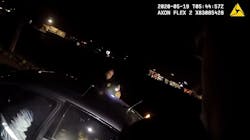 The Louisville Metro Police Department released body camera video of a shooting during a traffic stop that left an officer and suspect wounded on Tuesday.