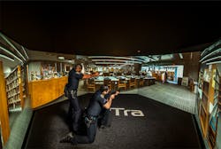 With an average of 85 in-depth branching options per scenario, VirTra&apos;s certified V-VICTA curriculum settings range from active threat / active killers, dog encounters, de-escalation, and even recreate the shooting range for reaction/response training drills.