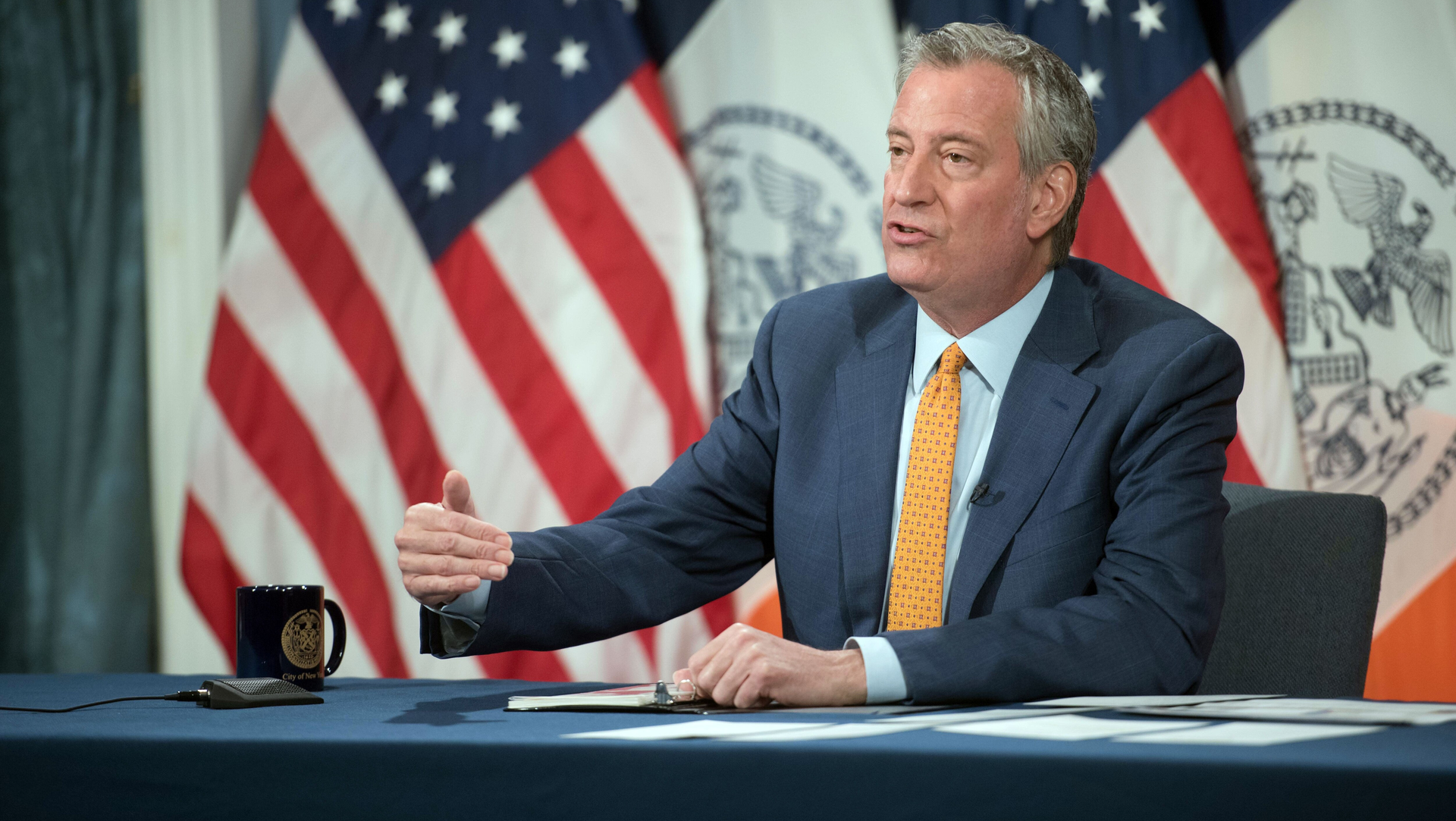 The city will shift an unspecified amount of funding from the NYPD to youth programs, de Blasio said Sunday.