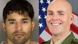 Steven Carrillo, left, and, Sgt. Damon Gutzwiller