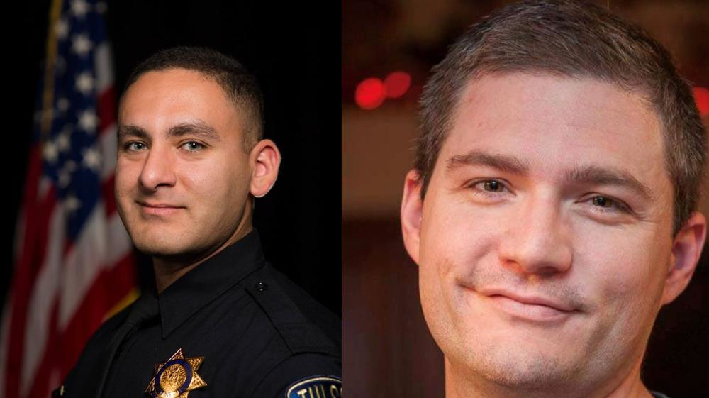Officer Aurash Zarkeshan, left, and Officer Craig Johnson