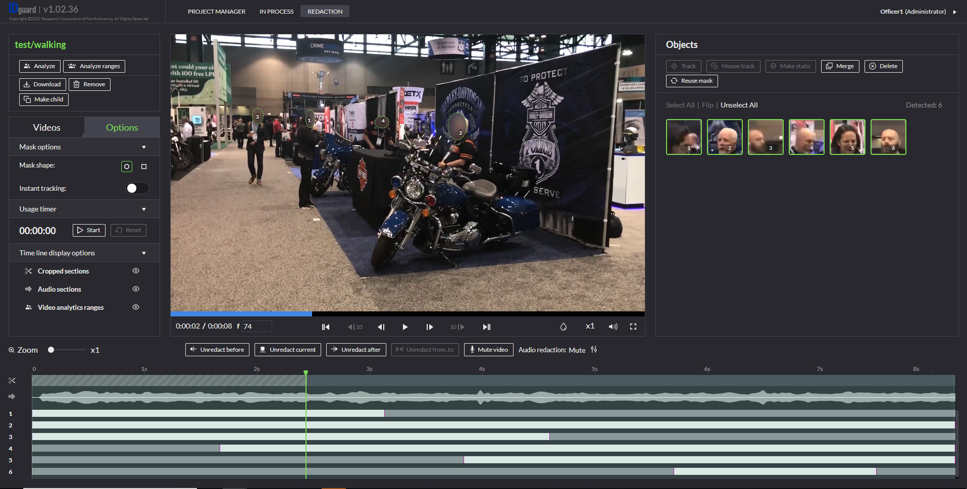 The i-PRO IDguard automated identity redaction solution was designed to save time and improve video editing accuracy for law enforcement agencies.