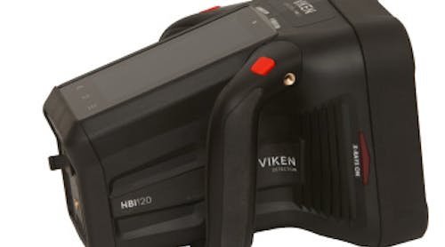 The Viken Detection HBI-120 handheld x-ray imager.