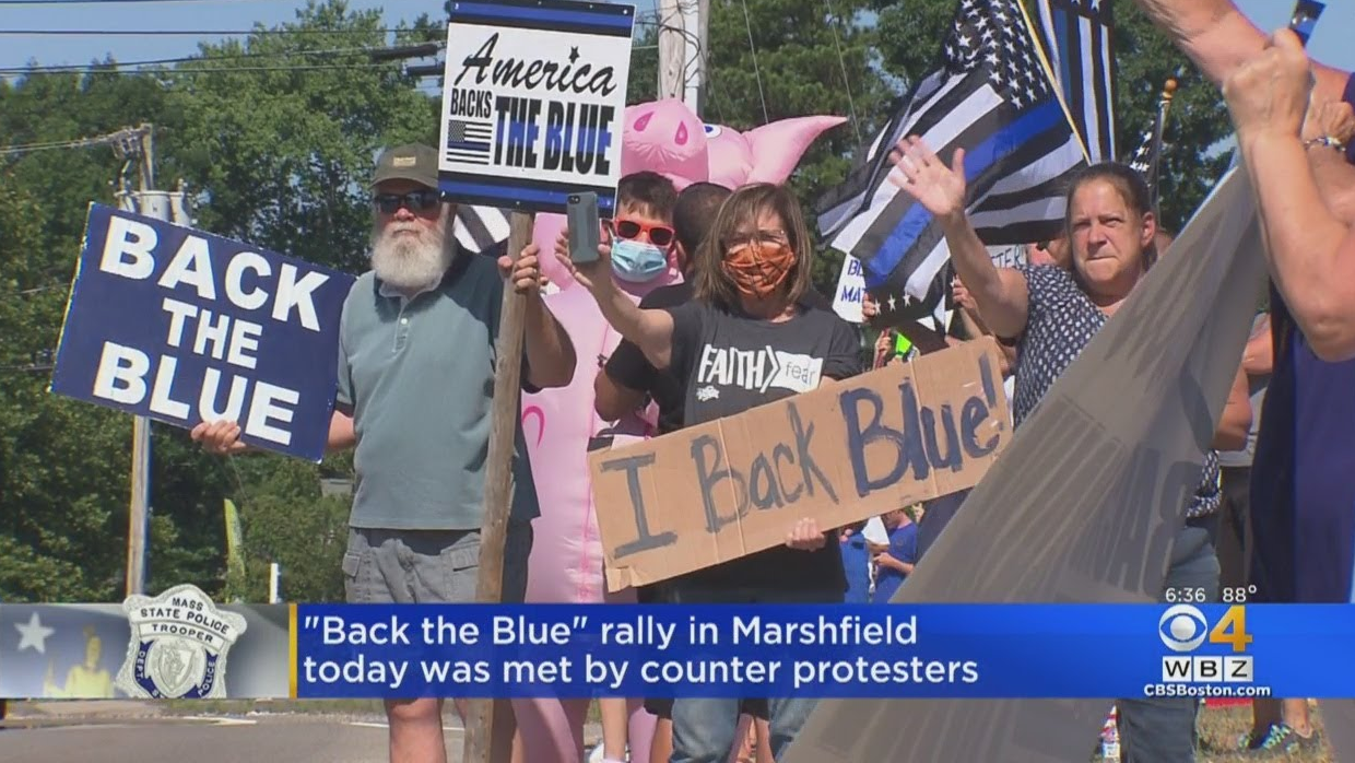 'Back The Blue Rally' Held in Massachusetts Met By Counter-Protesters ...