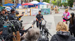 Seattle Police Chief Carmen Best holds a new conference in front of the East Precinct on Monday, June 29, 2020 after an early-morning shooting left one person dead and another injured in front of the station on 12th Avenue between East Pike Street and East Pine Street in Seattle.