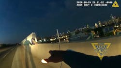 New Jersey State Police Trooper Nicholas Corvino rescued a suicidal man attempting to jump from a bridge Monday night. New Jersey State Police Trooper Nicholas Corvino rescued a suicidal man attempting to jump from a bridge Monday night.