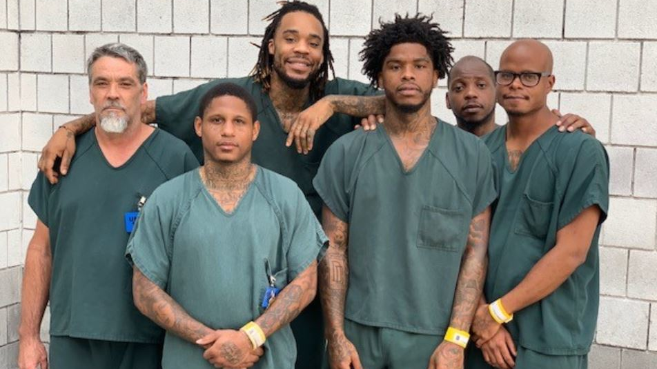 Pictured from left to right: John Queen, Darius Wilson, Matthew Fountain, Jattir Moton, Rodrequs Wells and Brad Louden.