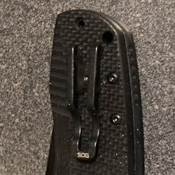 The skeletonized clip is reversible for right or left hand carry. The skeletonized clip is reversible for right or left hand carry.