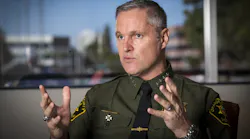 SANTA ANA, CALIF. -- TUESDAY, FEBRUARY 19, 2019: Orange County Sheriff Don Barnes talks to a reporter at his office in Santa Ana, Calif., on Feb. 19, 2019.