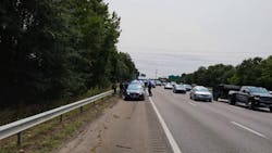 Virginia State Police Trooper M.W. Deus was struggling with a suspect who punched him in the face and attempted to forcibly remove his firearm.