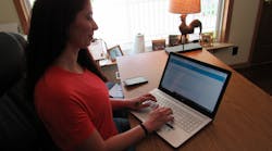 Utilizing the Securus Lantern digital educational program, former incarcerated individual, Amy Grayon works on her bachelor's degree. Utilizing the Securus Lantern digital educational program, former incarcerated individual, Amy Grayon works on her bachelor's degree.