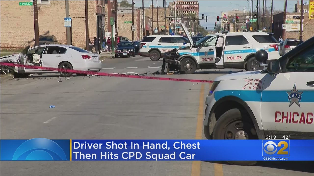 Two Chicago Police Officers Injured When Gunshot Victim Strikes Squad ...
