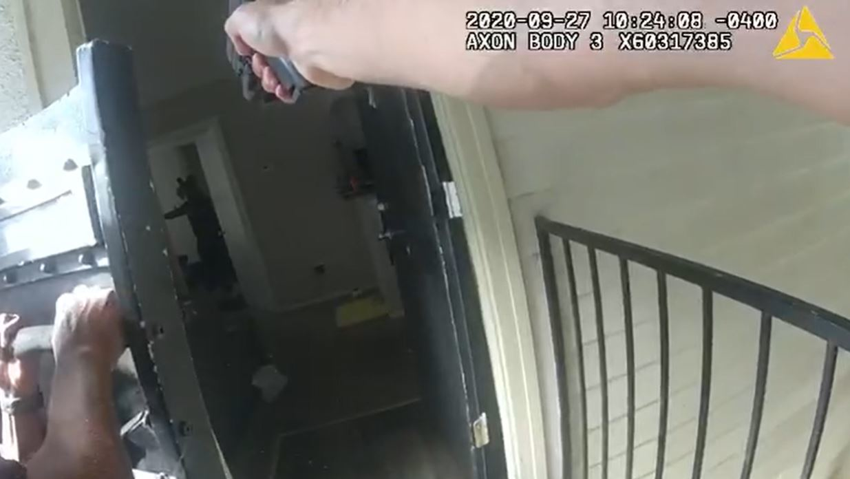 Body camera footage released by the Tampa Police Department shows officers rescue a woman who was held hostage for four hours.