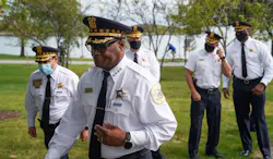 Chicago police Superintendent David O. Brown with other officers of Chicago PD.