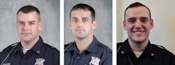 Officers Benjamin Downey, Jeffrey Johnson and Ben Shippell
