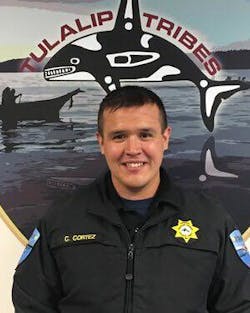 Officer Charlie Cortez of the Tulalip Tribal Police Department. Officer Charlie Cortez of the Tulalip Tribal Police Department.