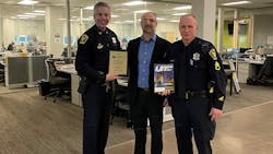 L-R: Captain Broxterman, Chad Edwards (Architect) and Sergeant Whitis L-R: Captain Broxterman, Chad Edwards (Architect) and Sergeant Whitis