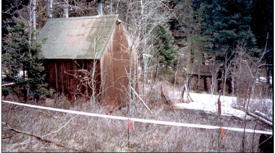 This cabin in Montana is where Kaczynski lived at the time of his arrest.
