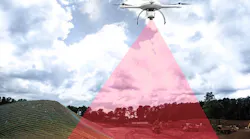 The mdLidar1000 scanning a scene.