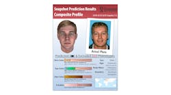 Side-by-side comparison of Snapshot Phenotype Prediction and Ricky Severt&apos;s drivers license photo taken on 12/12/2000