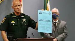 Pinellas Sheriff Bob Gualtieri in December discusses a notice to remind businesses and patrons to comply social distancing and mask ordinances.