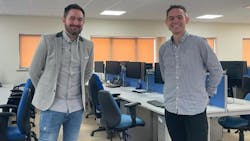 Rob Sinclair, CEO and Huw Bristow, CTO at Altia-ABM’s head office. Rob Sinclair, CEO and Huw Bristow, CTO at Altia-ABM’s head office.