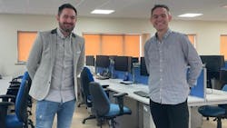 Rob Sinclair, CEO and Huw Bristow, CTO at Altia-ABM’s head office. Rob Sinclair, CEO and Huw Bristow, CTO at Altia-ABM’s head office.
