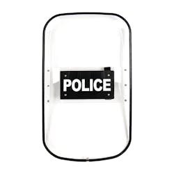 The AS-001 Riot Shield weighs only a little over five pounds and is made out of polycarbonate sheet and is UV stabilized.