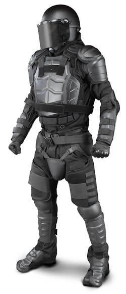 The DFX2, by Damascus Gear, is a full body suit is able to protect officers from blunt force trauma while remaining comfortable and durable.