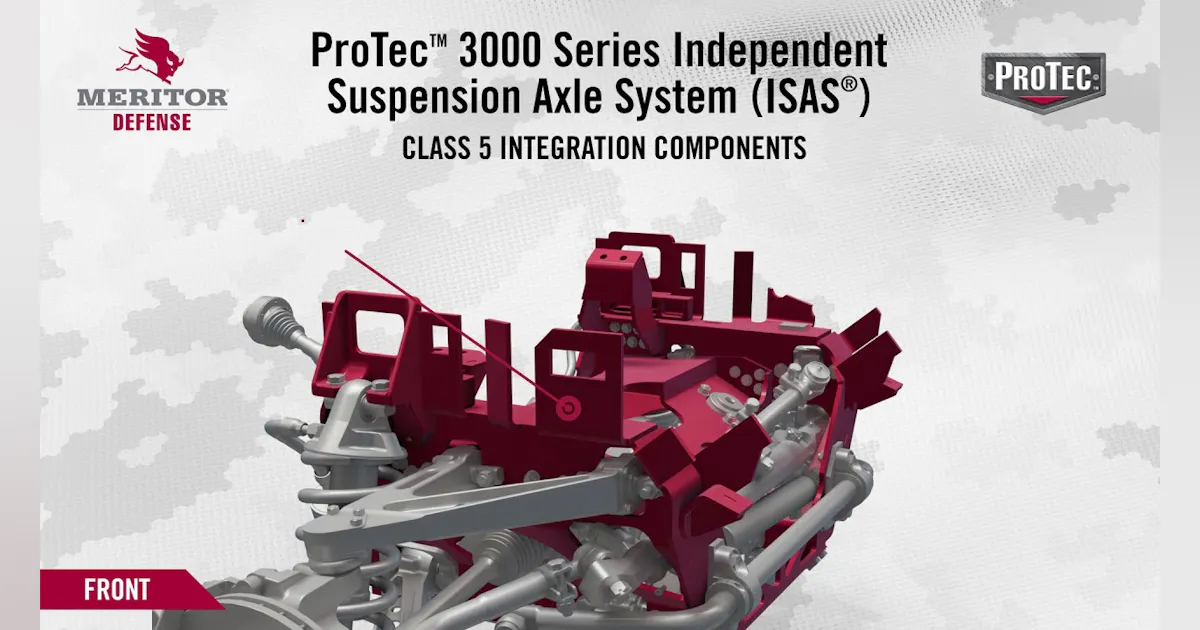 Meritor Isas ProTec 3000 Series Independent Suspension Axle System (ISAS ...