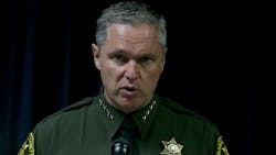 SANTA ANA, CA - OCT. 14, 2020. Orange County Sheriff Don Barnes speaks during a monthly media briefing in Santa Ana on Wednesday, Oct,. 14, 2020. SANTA ANA, CA - OCT. 14, 2020. Orange County Sheriff Don Barnes speaks during a monthly media briefing in Santa Ana on Wednesday, Oct,. 14, 2020.