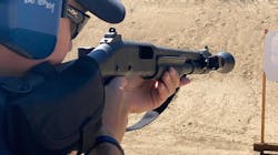 The shotgun is still one of the most versitile tools in the firearms toolbox. This Remington 870 is a 6+1 with XS Sights new magazine extension. Altogether, this shotgun has 21 rounds: 6 in the magazine, 1 in the chamber, 6 in the SureShell Polymer carrier and 8 in the pouch on the stock. The shotgun is still one of the most versitile tools in the firearms toolbox. This Remington 870 is a 6+1 with XS Sights new magazine extension. Altogether, this shotgun has 21 rounds: 6 in the magazine, 1 in the chamber, 6 in the SureShell Polymer carrier and 8 in the pouch on the stock.