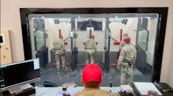 The indoor range at the Tyndall Air Force Base in Florida is seen. The indoor range at the Tyndall Air Force Base in Florida is seen.