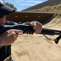 The furthest foward round in the SureShell Carrier is stored primer side up. When the last round is fired, the officer extracts it straight up, primer on non-firing thumb. The shotgun is rotated 1/4 turn while on the shoulder, the non-firing hand just rides the shell into the chamber. The rest of the shells are loaded into the magazine. The furthest foward round in the SureShell Carrier is stored primer side up. When the last round is fired, the officer extracts it straight up, primer on non-firing thumb. The shotgun is rotated 1/4 turn while on the shoulder, the non-firing hand just rides the shell into the chamber. The rest of the shells are loaded into the magazine.