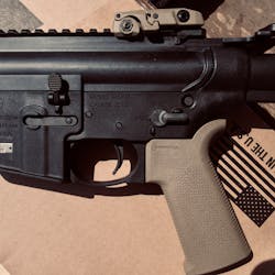 The MP 15-22 has a polymer receiver and a manual of arms indistinguishable from a standard AR-15. It comes with MagPul MBUIS sights.