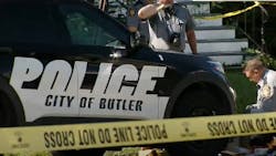 A Butler, PA, police officer is in critical condition after he was stabbed multiple times during a struggle with a suspect Monday. A Butler, PA, police officer is in critical condition after he was stabbed multiple times during a struggle with a suspect Monday.
