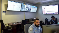 Chicago Police Department's 6th District ShotSpotter room. Chicago Police Department's 6th District ShotSpotter room.