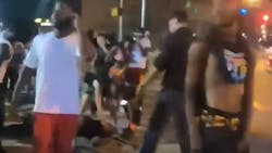 A Dallas police horse was struck and a pedestrian was critically injured in a hit-and-run crash Sunday. A Dallas police horse was struck and a pedestrian was critically injured in a hit-and-run crash Sunday.