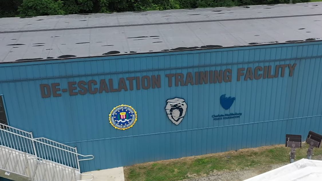 The Charlotte-Mecklenburg Police Department opened its new De-Escalation Training Facility at the academy on Tuesday.
