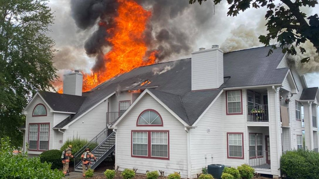Roanoke Sheriff's Deputy Andrew Palmer is being hailed as a hero after he helped evacuated residents from a burning apartment building Tuesday afternoon.