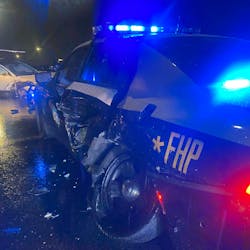 A Florida Highway Patrol car was struck by a Tesla on autopilot near Orlando, FL, on Saturday. A Florida Highway Patrol car was struck by a Tesla on autopilot near Orlando, FL, on Saturday.