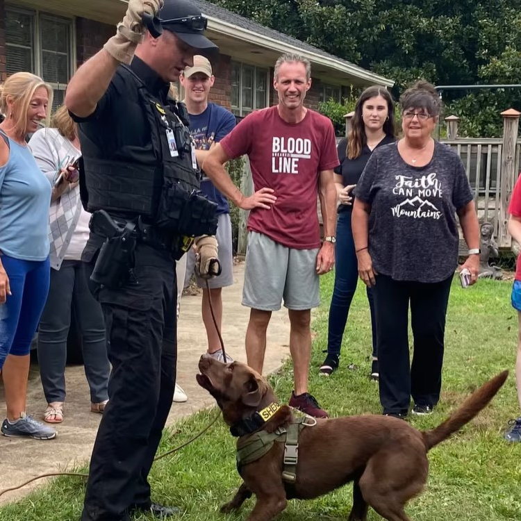 Forsyth County, GA, Sheriff's Office Sgt. Noah Sprague and K9 Buzz.