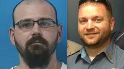 Steven Wiggins, left, and Sgt. Daniel Baker
