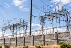 High voltage electricity towers and power lines are seen at a transmission substation in San Jose, California. High voltage electricity towers and power lines are seen at a transmission substation in San Jose, California.